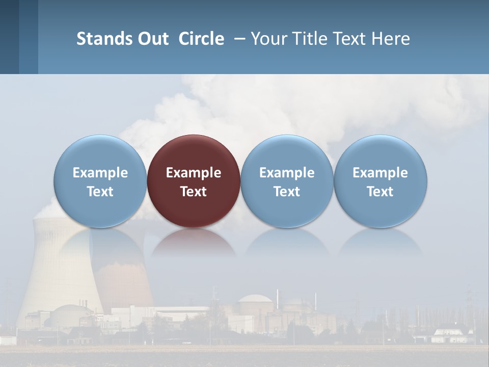 A Power Plant With Smoke Coming Out Of It PowerPoint Template