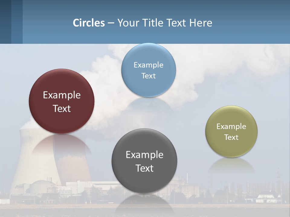 A Power Plant With Smoke Coming Out Of It PowerPoint Template