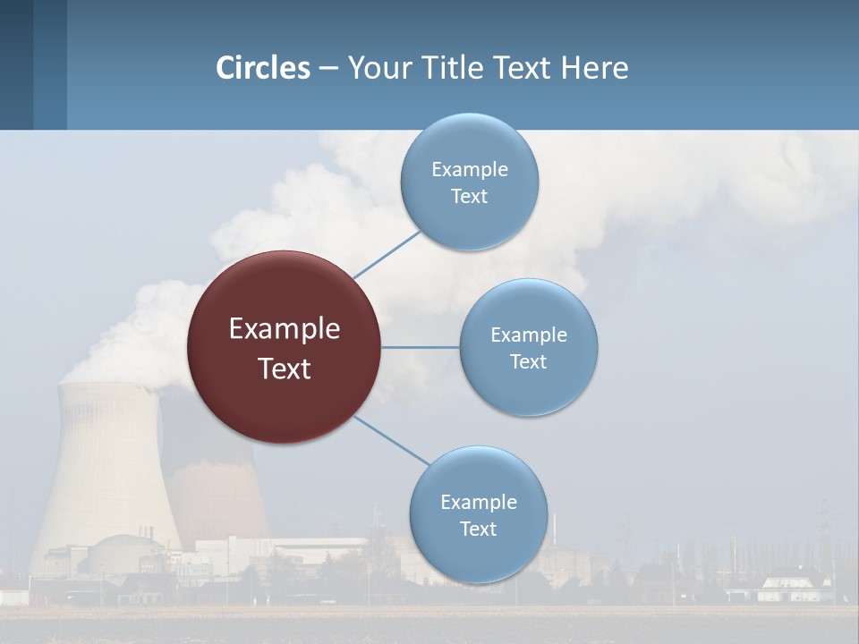 A Power Plant With Smoke Coming Out Of It PowerPoint Template
