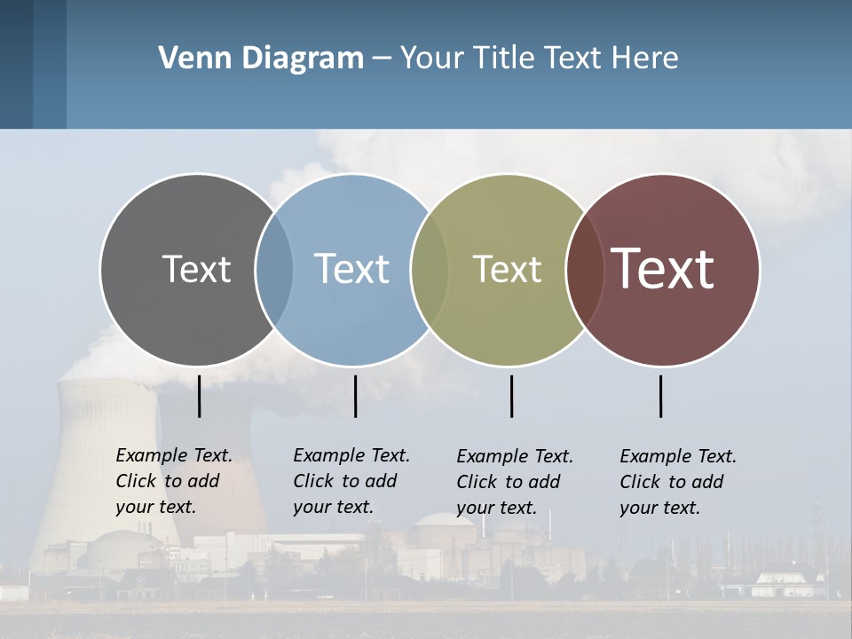 A Power Plant With Smoke Coming Out Of It PowerPoint Template