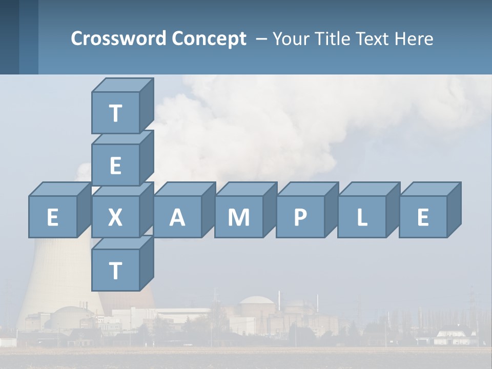 A Power Plant With Smoke Coming Out Of It PowerPoint Template