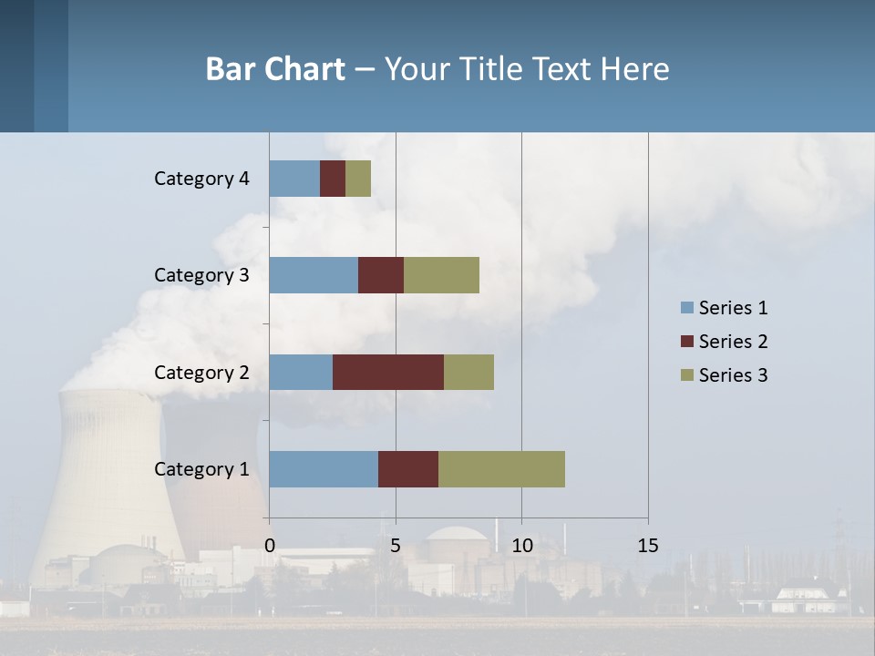 A Power Plant With Smoke Coming Out Of It PowerPoint Template