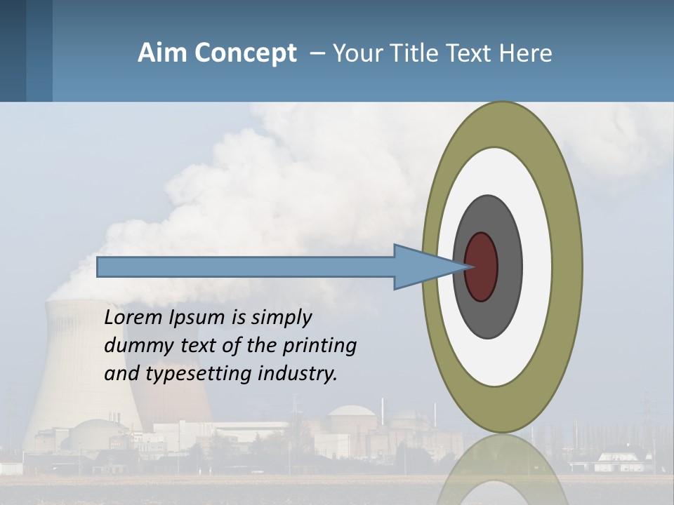A Power Plant With Smoke Coming Out Of It PowerPoint Template