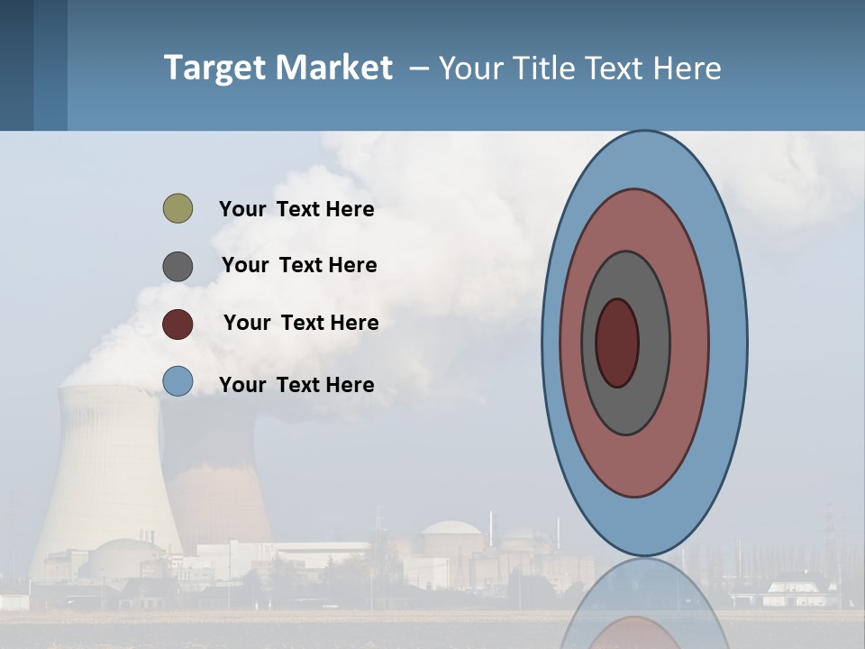 A Power Plant With Smoke Coming Out Of It PowerPoint Template