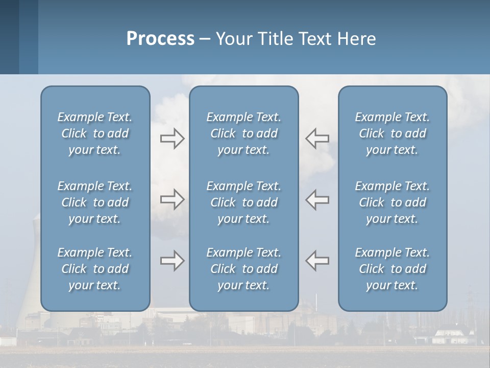 A Power Plant With Smoke Coming Out Of It PowerPoint Template