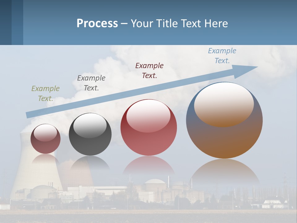 A Power Plant With Smoke Coming Out Of It PowerPoint Template