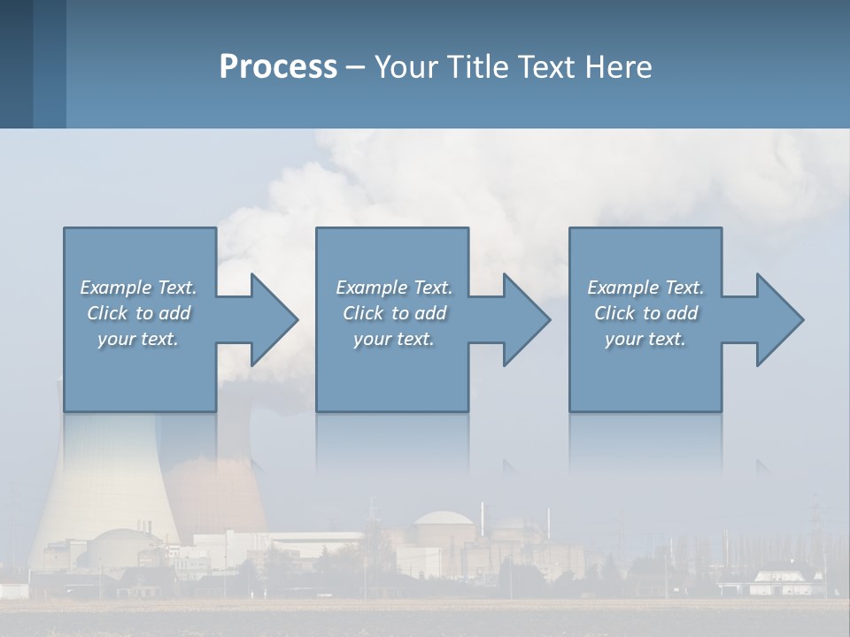 A Power Plant With Smoke Coming Out Of It PowerPoint Template