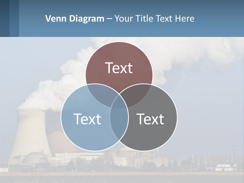A Power Plant With Smoke Coming Out Of It PowerPoint Template