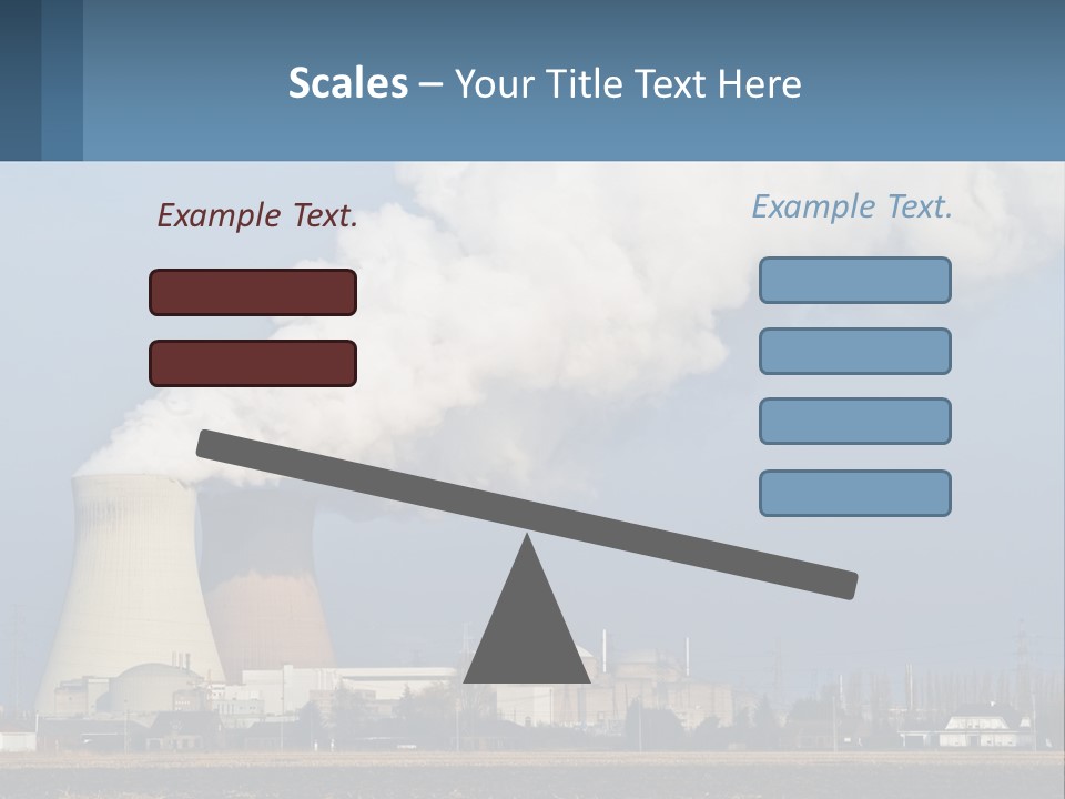 A Power Plant With Smoke Coming Out Of It PowerPoint Template