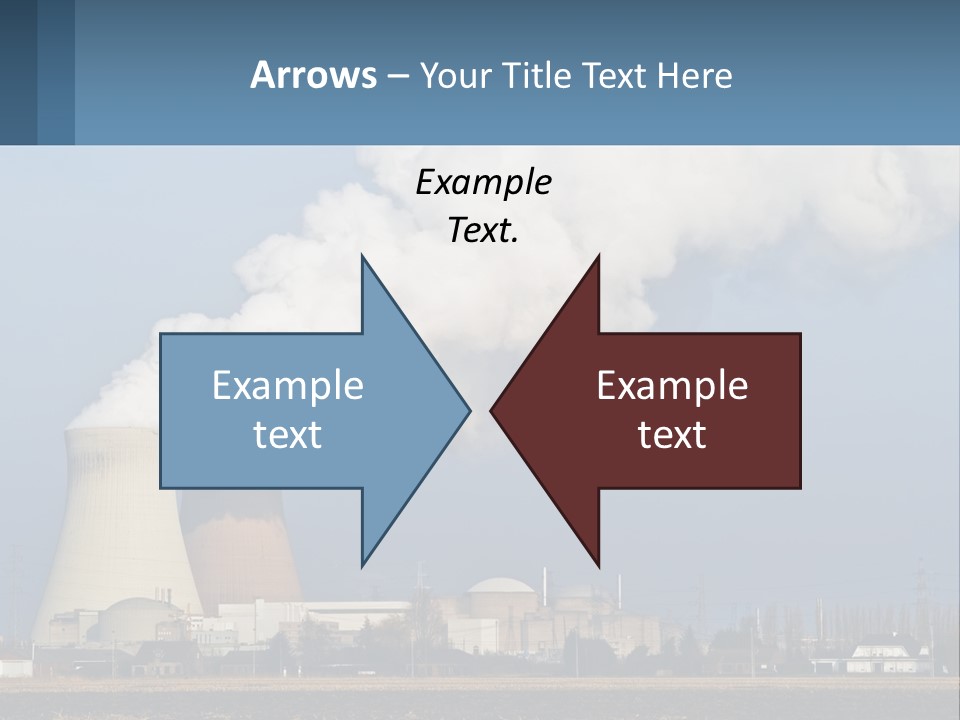 A Power Plant With Smoke Coming Out Of It PowerPoint Template