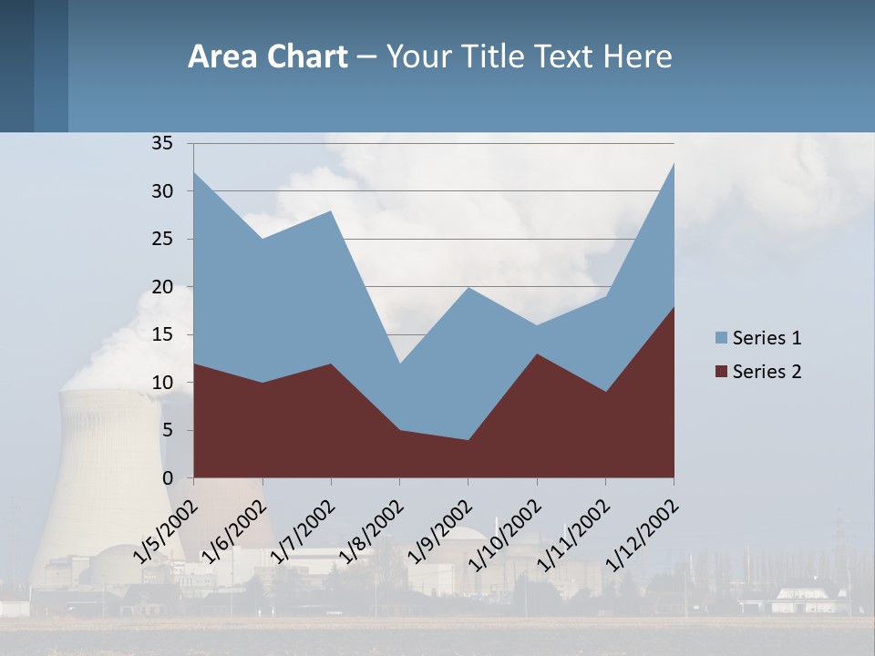 A Power Plant With Smoke Coming Out Of It PowerPoint Template