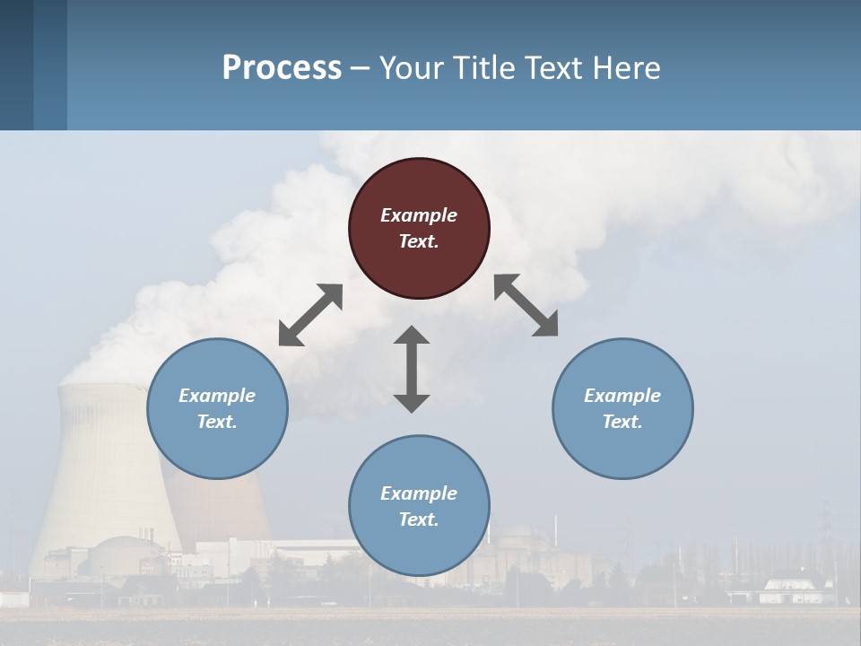 A Power Plant With Smoke Coming Out Of It PowerPoint Template