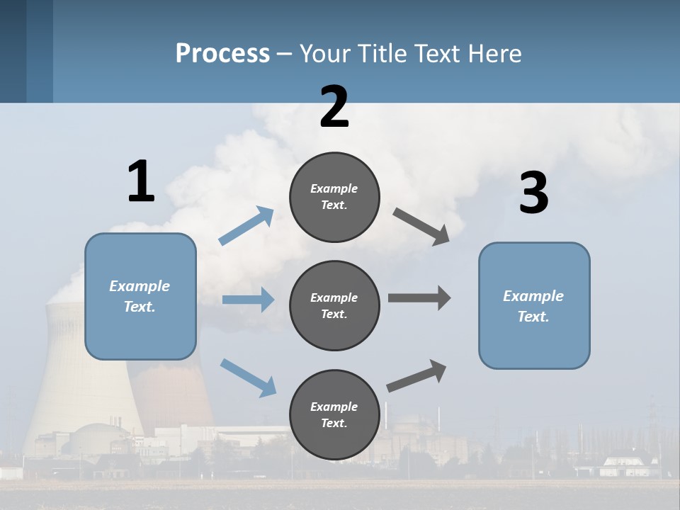A Power Plant With Smoke Coming Out Of It PowerPoint Template