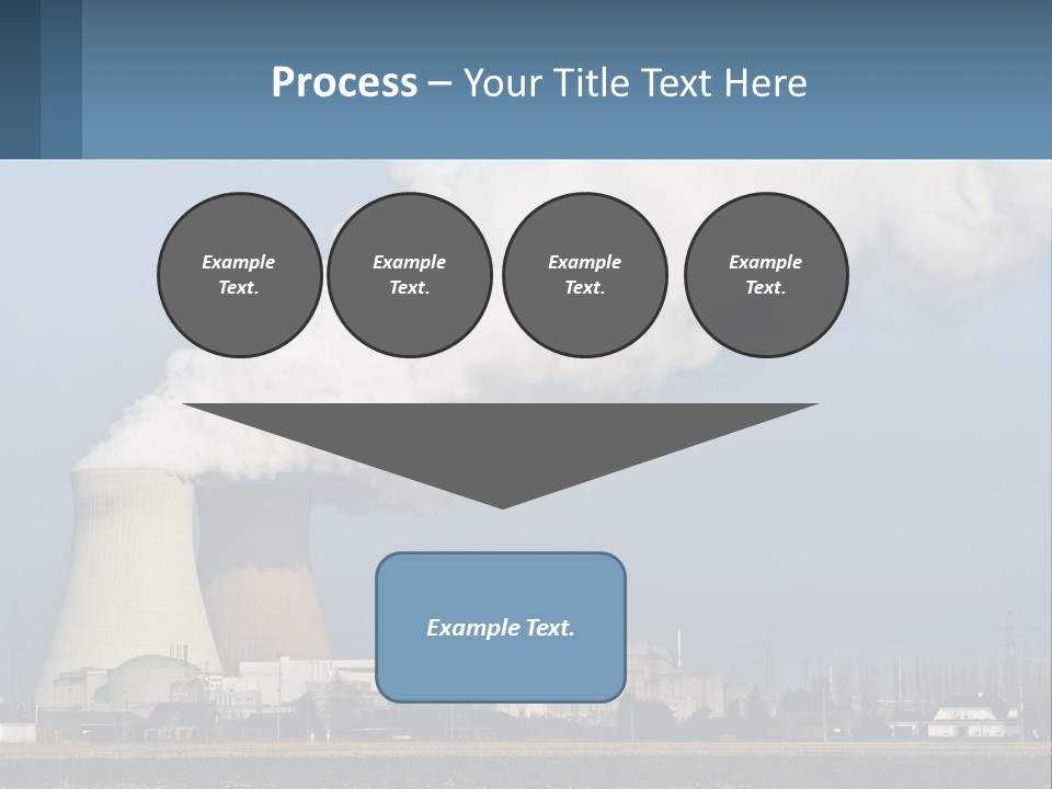 A Power Plant With Smoke Coming Out Of It PowerPoint Template