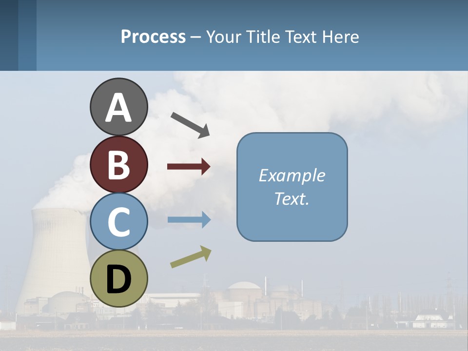 A Power Plant With Smoke Coming Out Of It PowerPoint Template