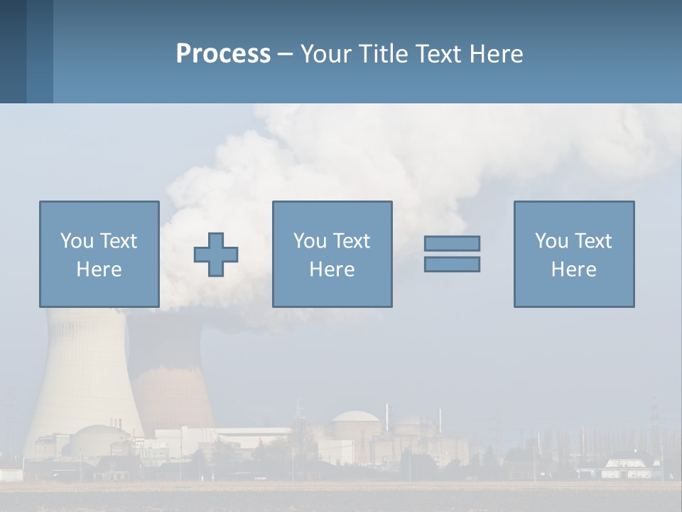A Power Plant With Smoke Coming Out Of It PowerPoint Template