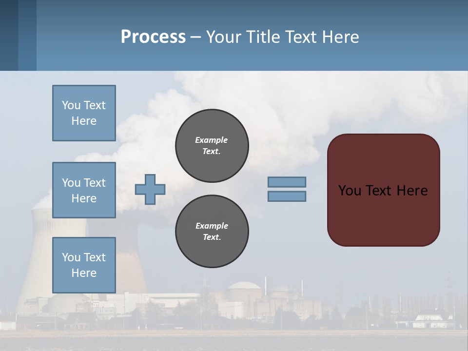 A Power Plant With Smoke Coming Out Of It PowerPoint Template