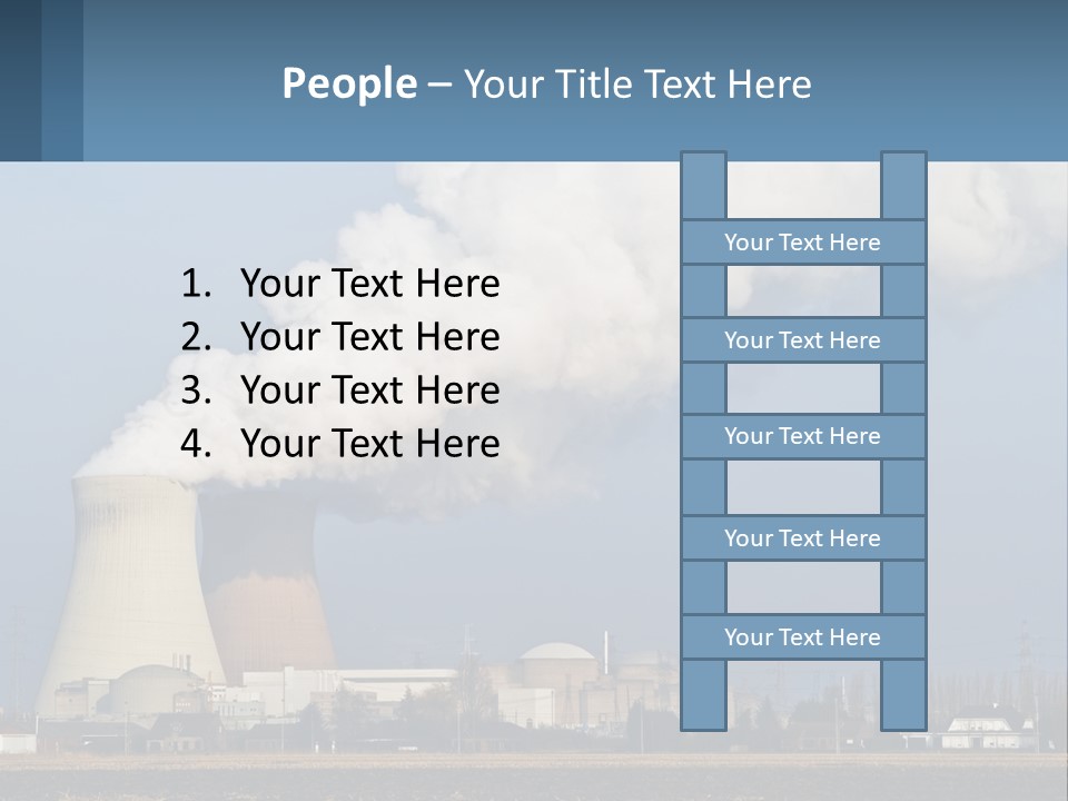 A Power Plant With Smoke Coming Out Of It PowerPoint Template