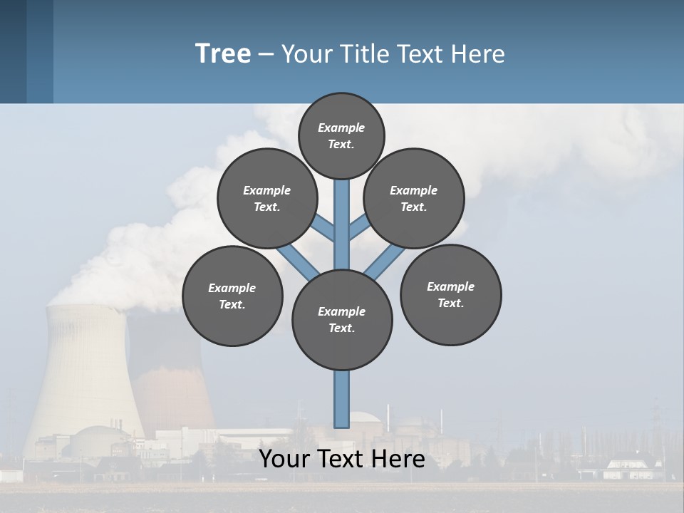 A Power Plant With Smoke Coming Out Of It PowerPoint Template
