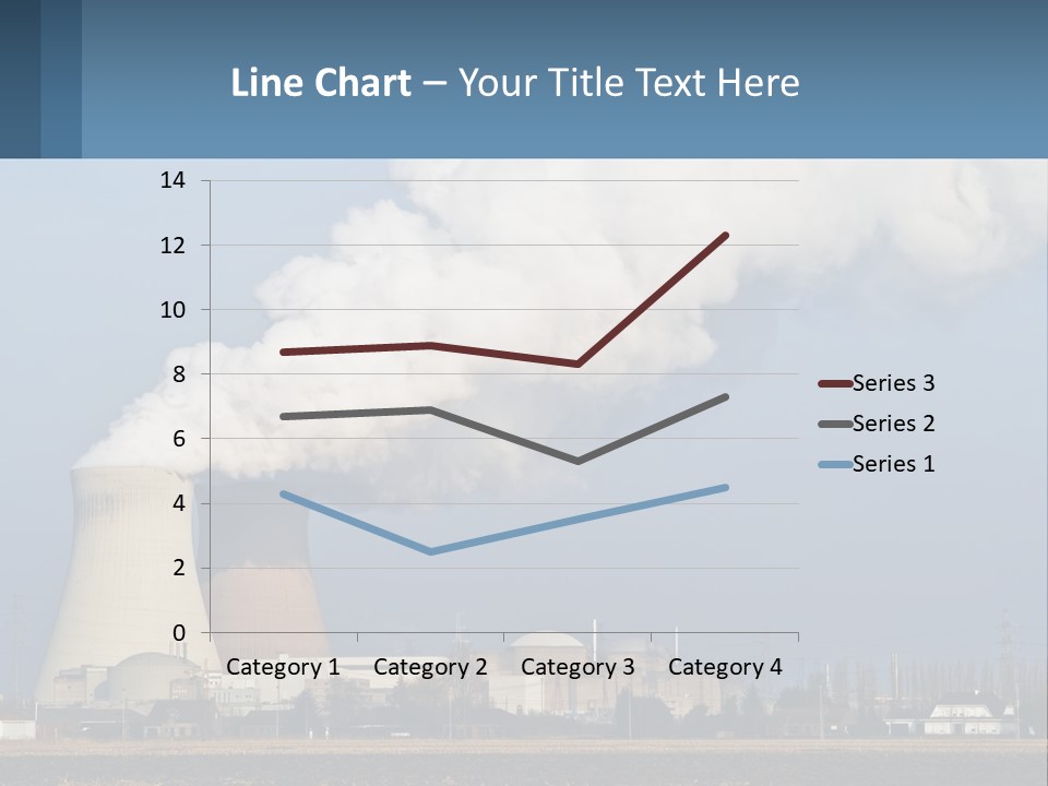 A Power Plant With Smoke Coming Out Of It PowerPoint Template
