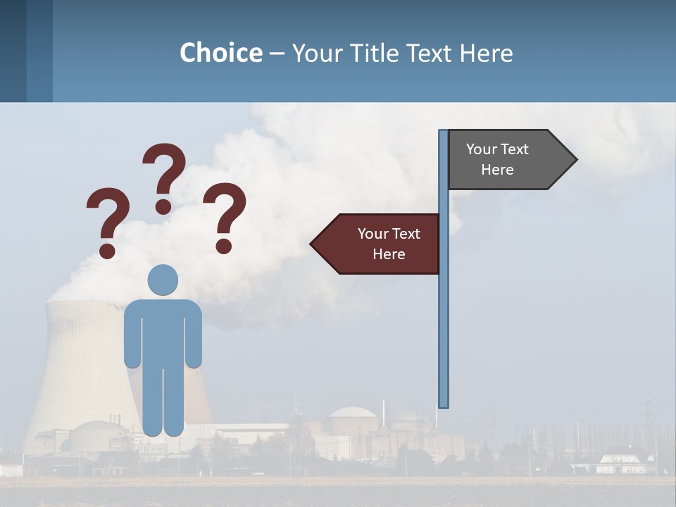 A Power Plant With Smoke Coming Out Of It PowerPoint Template