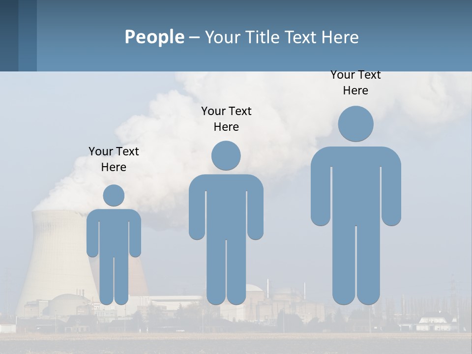 A Power Plant With Smoke Coming Out Of It PowerPoint Template