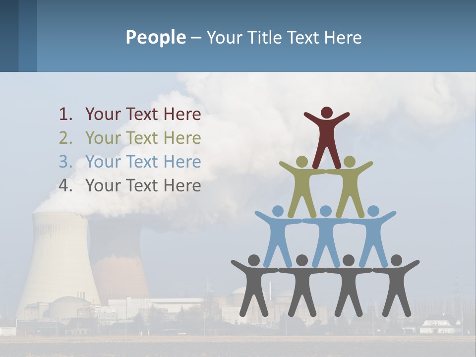 A Power Plant With Smoke Coming Out Of It PowerPoint Template