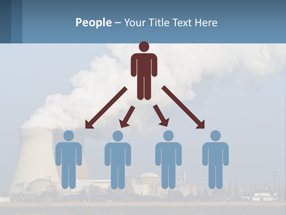 A Power Plant With Smoke Coming Out Of It PowerPoint Template