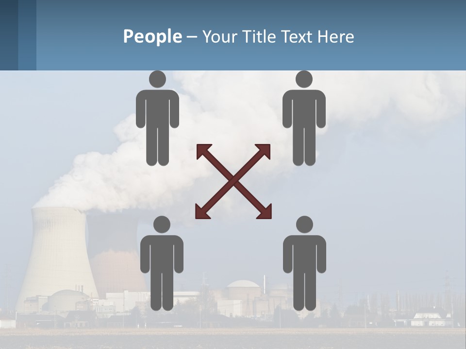 A Power Plant With Smoke Coming Out Of It PowerPoint Template