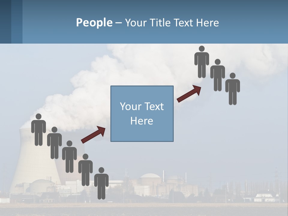 A Power Plant With Smoke Coming Out Of It PowerPoint Template