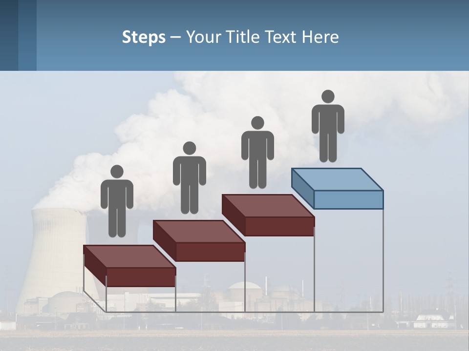 A Power Plant With Smoke Coming Out Of It PowerPoint Template