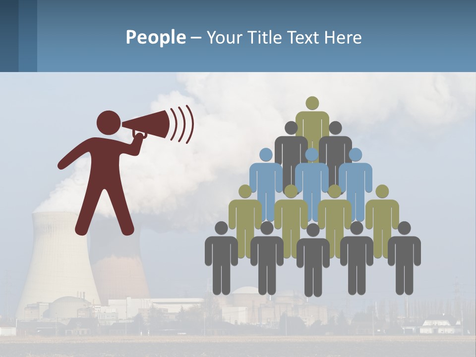 A Power Plant With Smoke Coming Out Of It PowerPoint Template