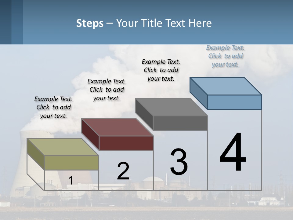 A Power Plant With Smoke Coming Out Of It PowerPoint Template