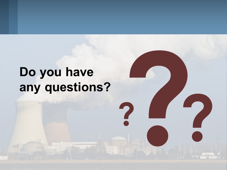 A Power Plant With Smoke Coming Out Of It PowerPoint Template