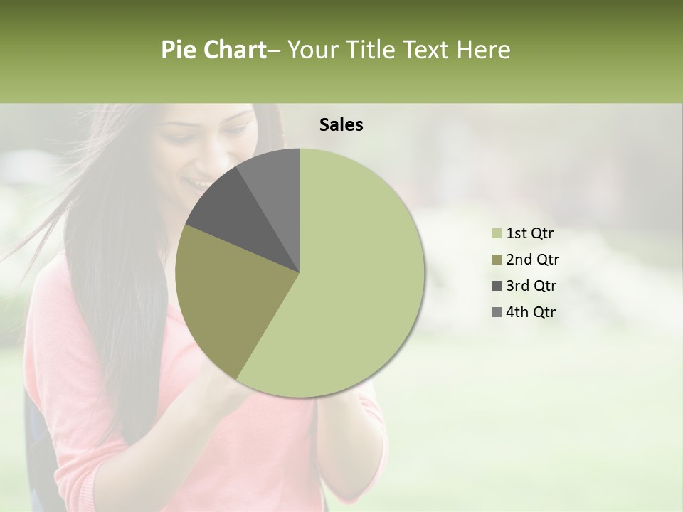 A Woman Holding A Cell Phone In Her Hands PowerPoint Template