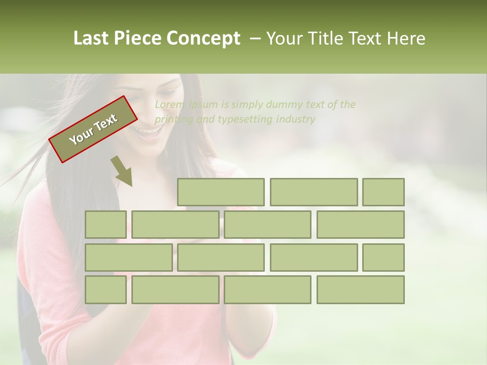 A Woman Holding A Cell Phone In Her Hands PowerPoint Template