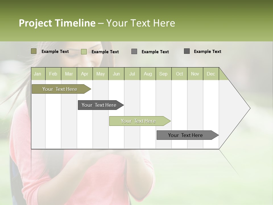 A Woman Holding A Cell Phone In Her Hands PowerPoint Template