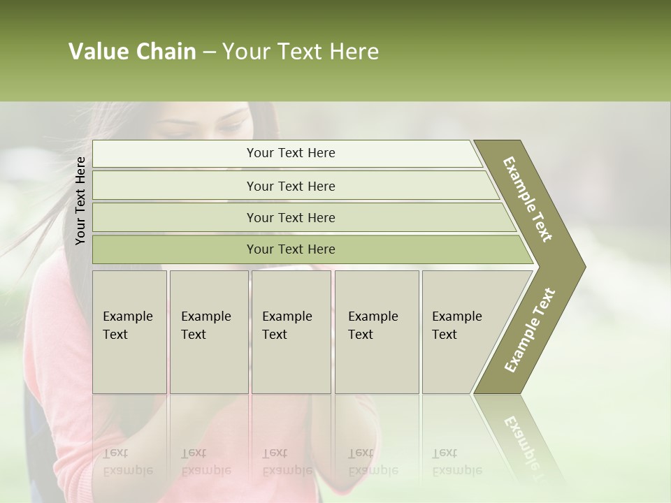 A Woman Holding A Cell Phone In Her Hands PowerPoint Template