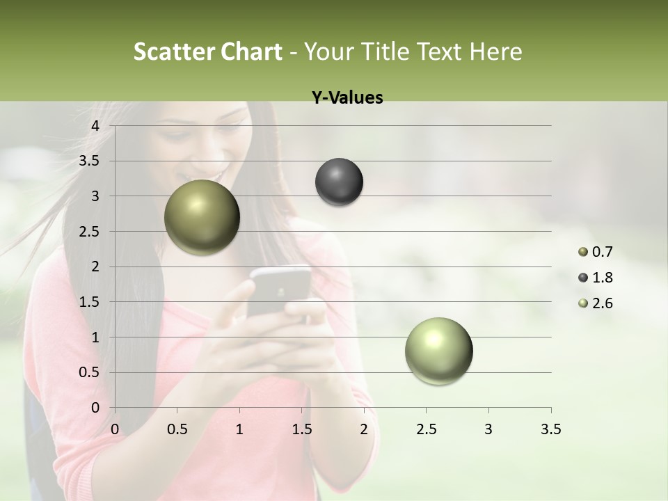 A Woman Holding A Cell Phone In Her Hands PowerPoint Template