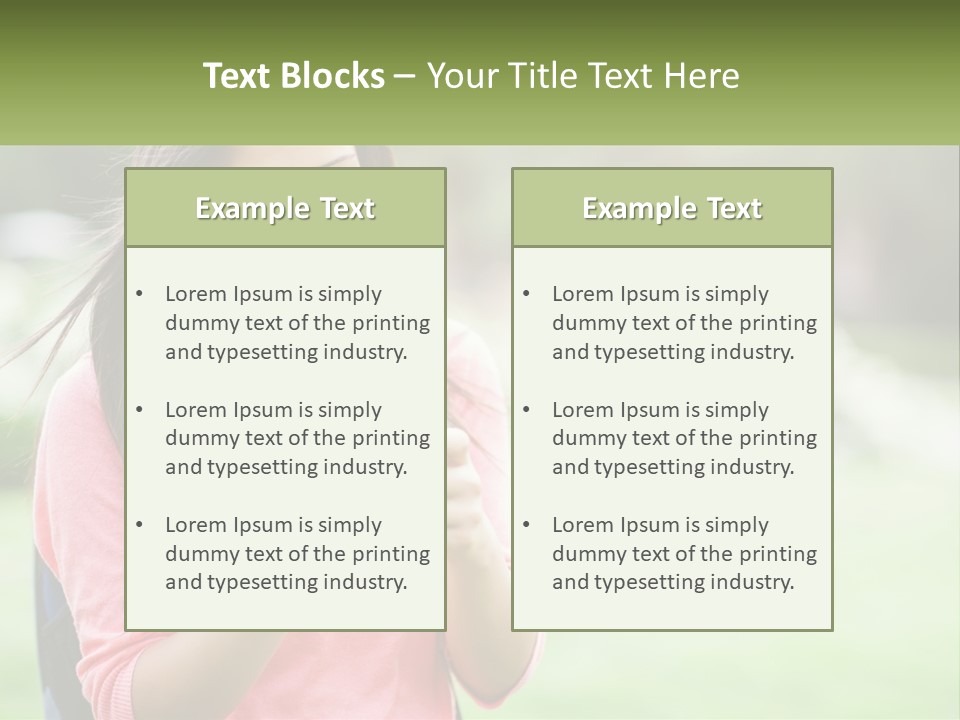 A Woman Holding A Cell Phone In Her Hands PowerPoint Template