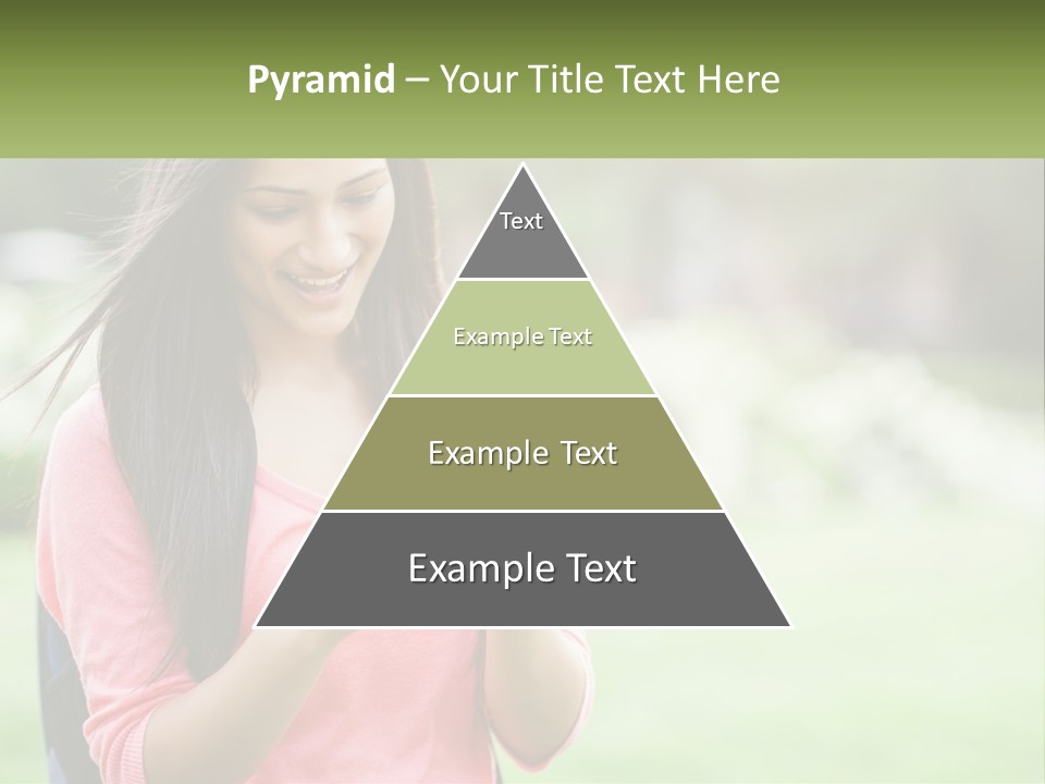 A Woman Holding A Cell Phone In Her Hands PowerPoint Template