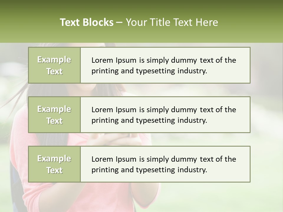 A Woman Holding A Cell Phone In Her Hands PowerPoint Template