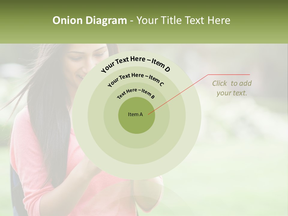 A Woman Holding A Cell Phone In Her Hands PowerPoint Template