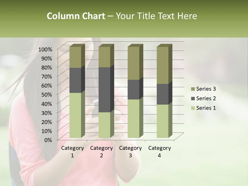 A Woman Holding A Cell Phone In Her Hands PowerPoint Template