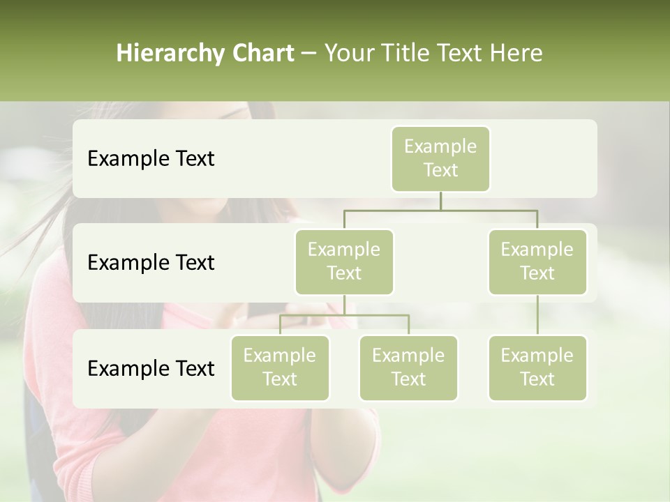 A Woman Holding A Cell Phone In Her Hands PowerPoint Template