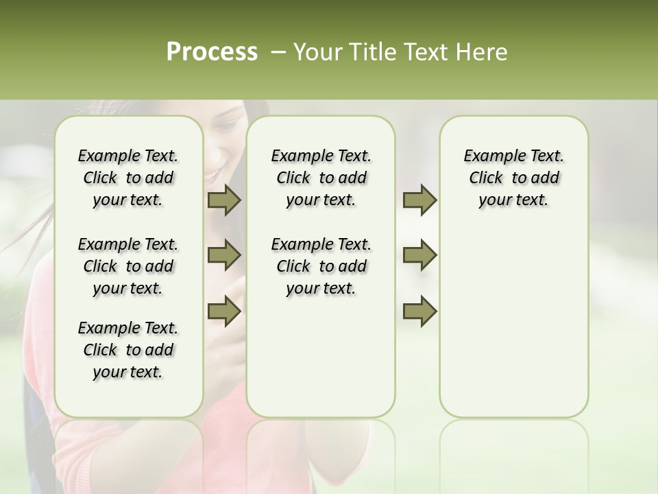 A Woman Holding A Cell Phone In Her Hands PowerPoint Template