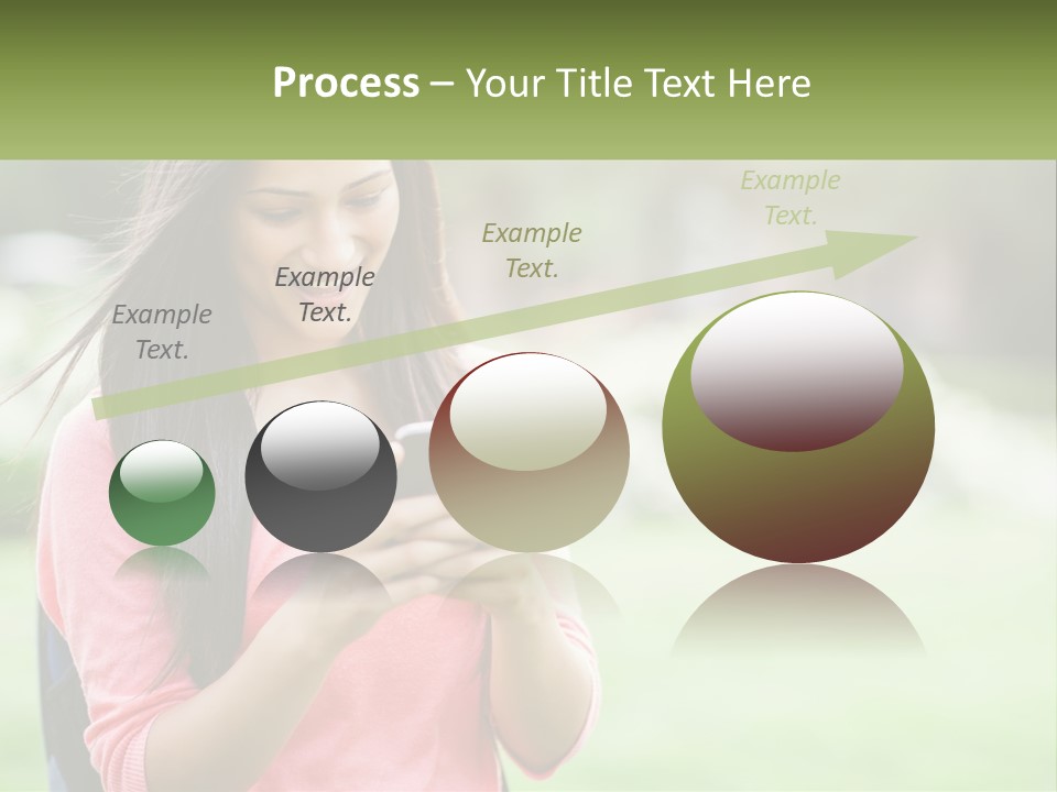 A Woman Holding A Cell Phone In Her Hands PowerPoint Template