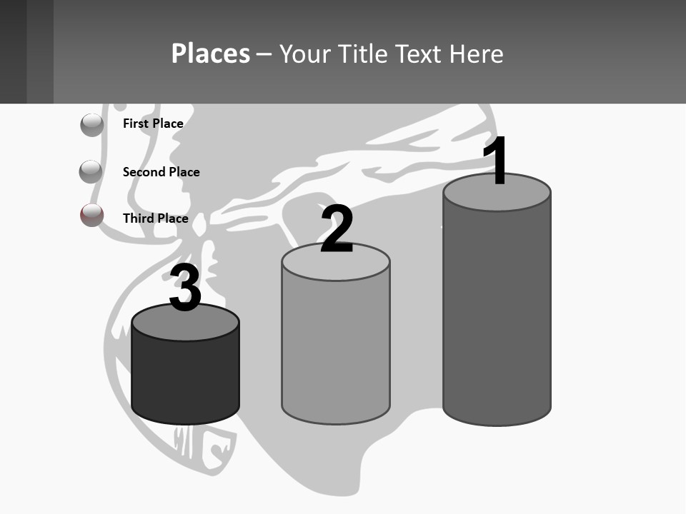 A Black And White Silhouette Of A Man's Head PowerPoint Template