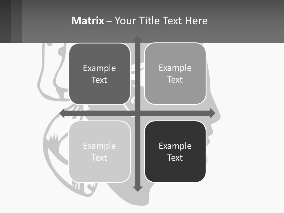 A Black And White Silhouette Of A Man's Head PowerPoint Template