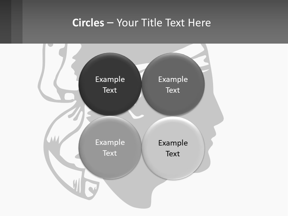 A Black And White Silhouette Of A Man's Head PowerPoint Template